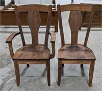 (2) Brown Maple Dining Chairs In Medium
