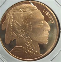 1 oz fine copper coin Indian head