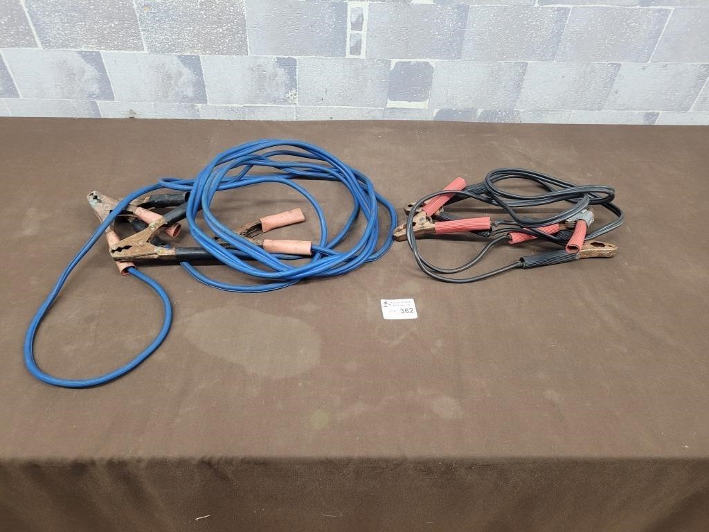 Two sets of booster cables