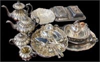 Lot of Assorted Silverplate Serving Items.