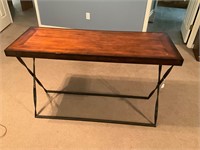 Sofa table- Wood top- metal frame