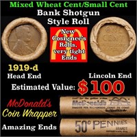 Lincoln Wheat Cent 1c Mixed Roll Orig Brandt McDon