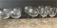 Stem Wine Glasses Clear Glass Bottles Various