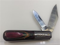 Barlow wood handle 2 blade pocket knife
