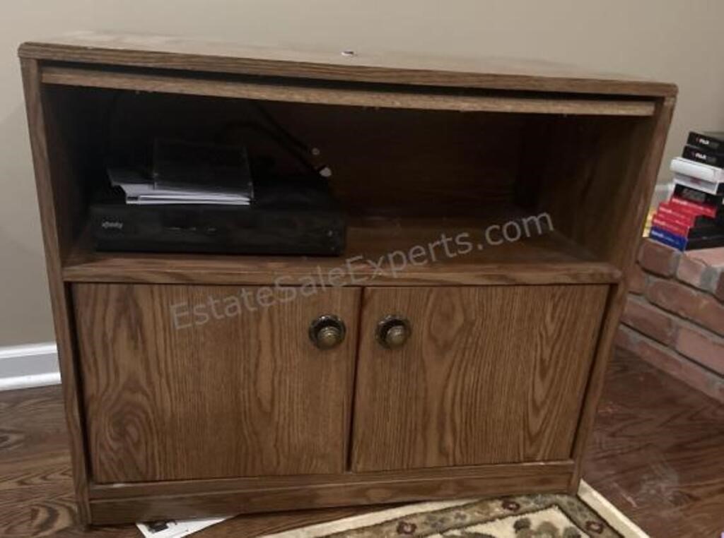 Small Wheeled TV Cabinet Laminate Surface Note: