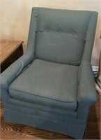 Green Upholstered Chair 30” W x 28” D x 36” H