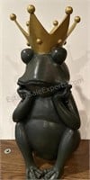 Large FROG PRINCE BIRD FEEDER Statue 20” Tall x