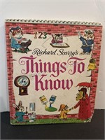 RICHARD SCARRY’S “THINGS TO KNOW” Hardcover 1971