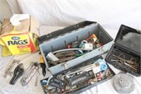 Misc. Tools, Tool Box & Scott Rags In A Box