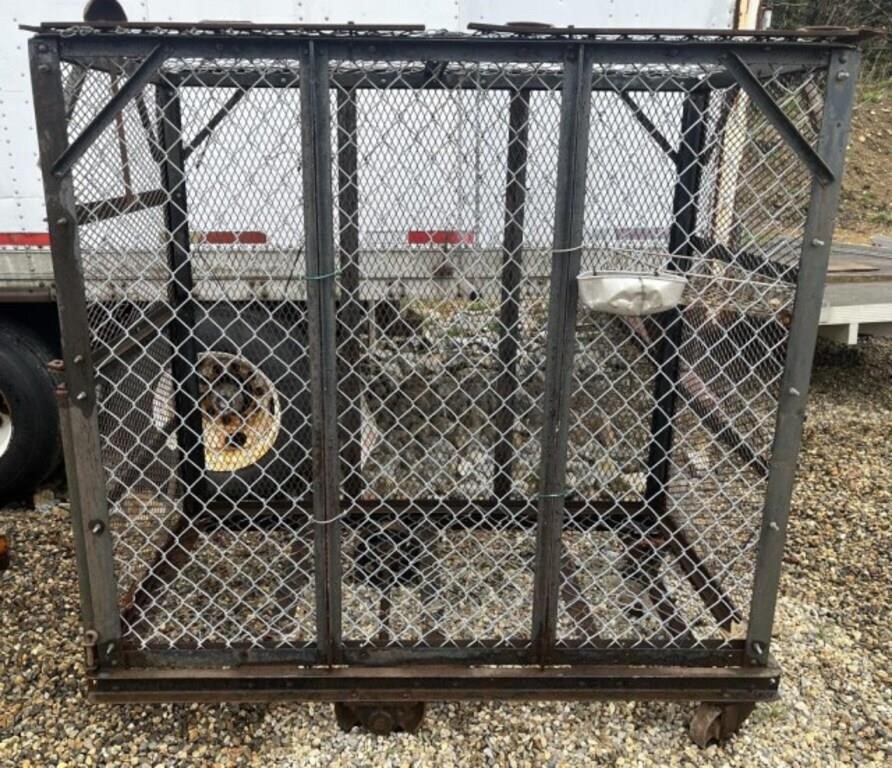 Rolling Steel Animal Cage