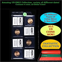 Great Page of 4 US Presidential Dollar Coins