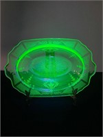 Uranium Glass Serving Bowl