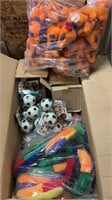 Large case, new dog, plush, and squeeze toys