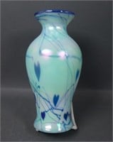 Fenton/ Dave Fetty iridised Hanging Hearts Vase