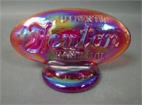 Fenton Red Carnival Oval Logo Sign