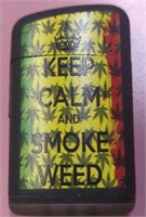 Electronic lighter. Keep calm and smoke weed