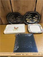 Serving plates and tray lot