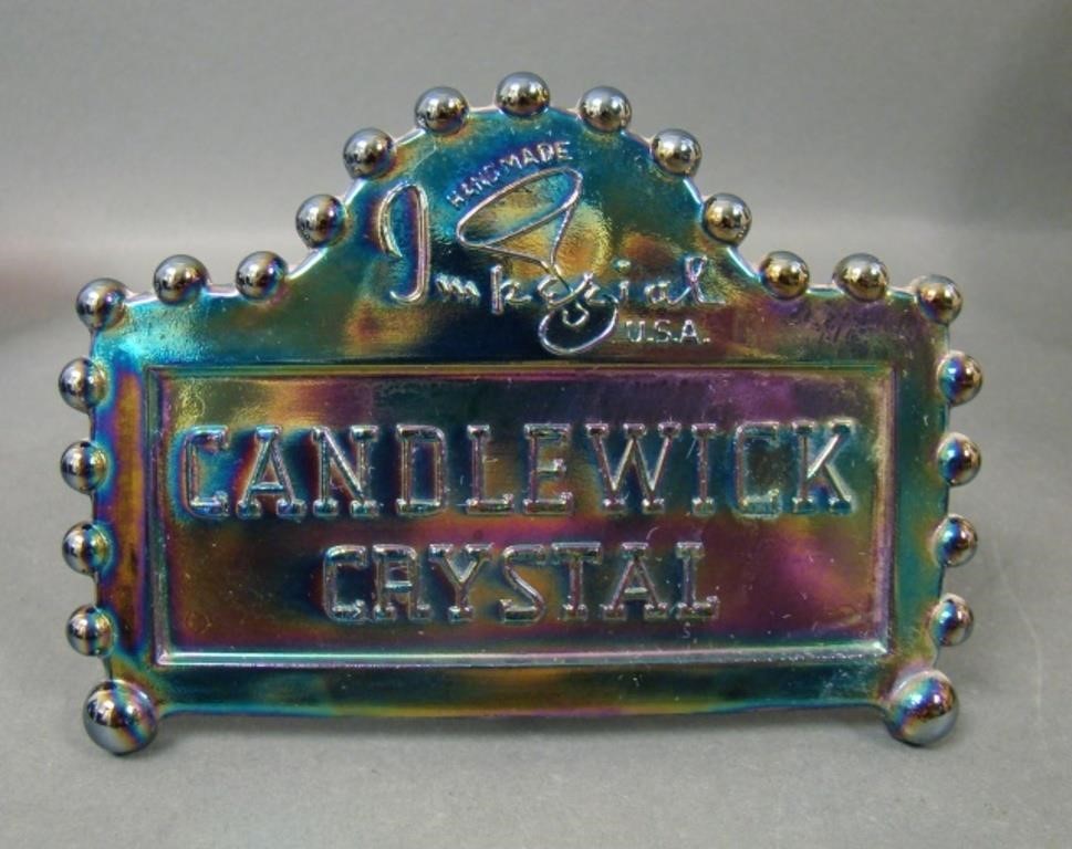 Imperial Purple Candlewick Crystal Retail Sign
