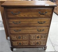 5-DRAWER WOOD CHEST OF DRAWERS