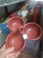 Red Longaberger Divided Dish