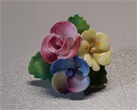 Vintage Cara China Staffordshire Flower Pin Brooch