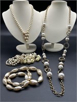 Faux Pearl Necklaces (4)