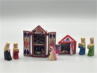 Small Wooden Nativity Pieces, Made in Peru