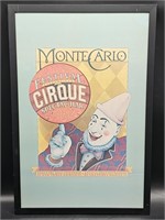 Vintage Circus Poster for Monte Carlo in French