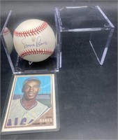 (D) Ernie Banks signed baseball not authenticated