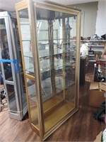 Slide Front Lighted Display Cabinet-78t x 42w x
