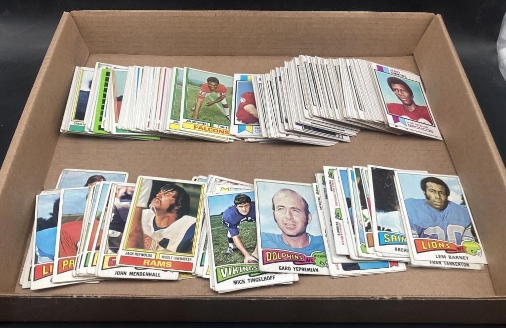 (D) Vintage 1970’s football collector cards