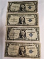 1935D,E,F,G One Dollar Silver Certificates