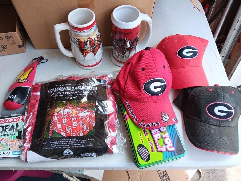 Box budweisser mugs Georgia hats and more