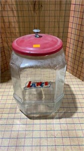 Lance glass jar