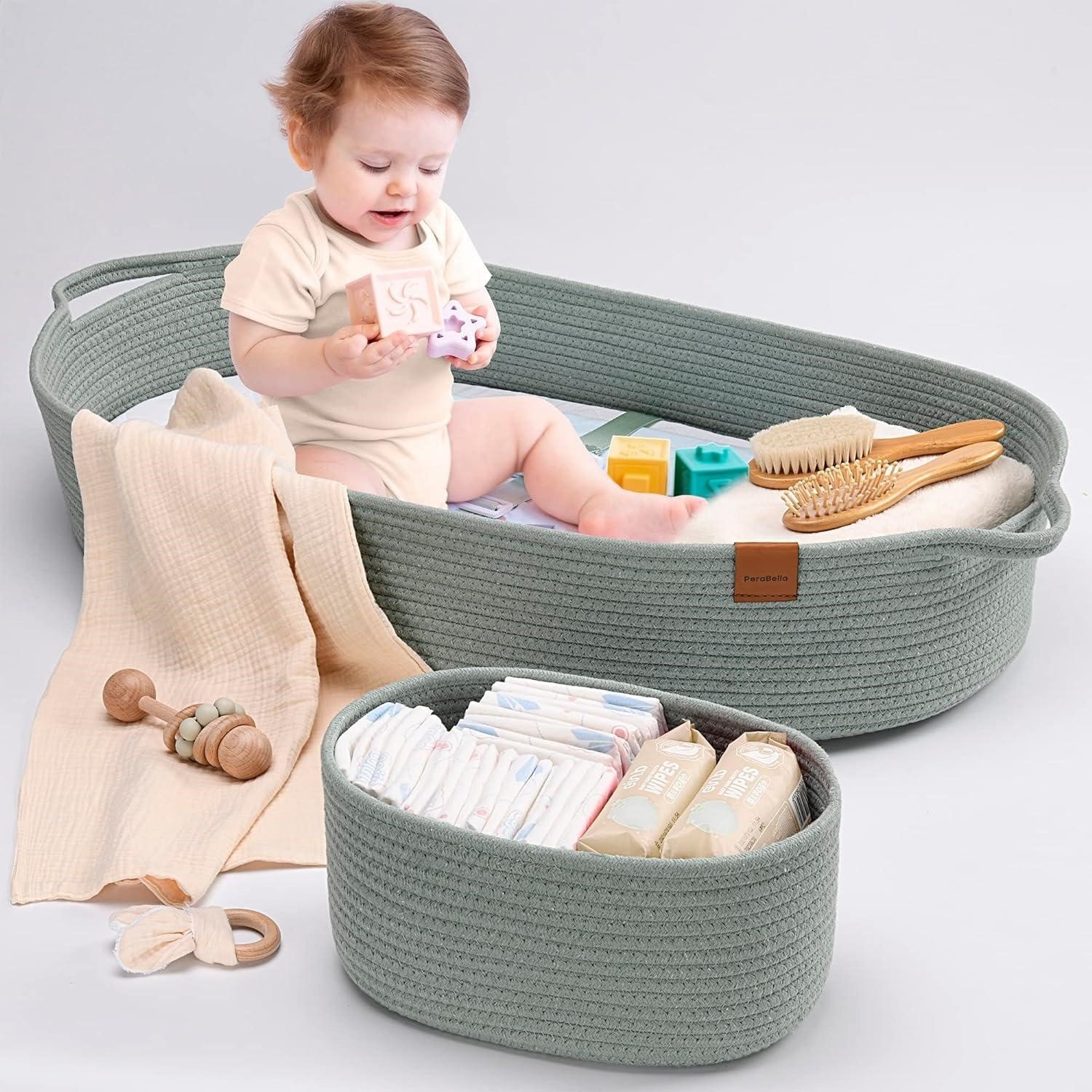 Unisex Baby Diaper Changing Basket