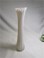 Opalescent Swung Glass Vase 11 1/2" tall