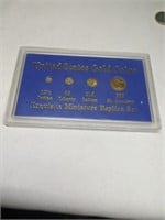 US Gold Coins Miniature Replica Set