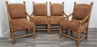 4 upholstered arm chairs