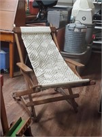 Wooden & Rope Folding Chair