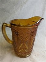 Imperial Carnival Glass Milk Pitcher  6" tall