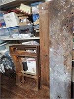 Cast Iron Work Table Legs & Wooden Shelves-34t x