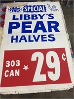 Libbys Pear Paper Grocery Store Display