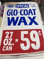 Vintage Paper Grocery Store Display Glo Coat Wax