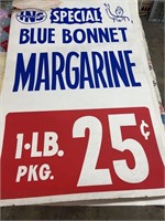 Vintage Paper Grocery Store Display Blue Bonnet