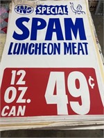 Vintage Paper Grocery Store Display Spam luncheon
