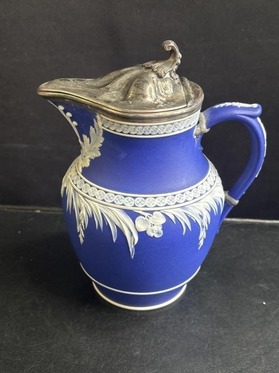 Antique Wedgwood cobalt blue pitcher