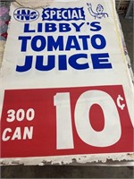 Vintage Paper Grocery Store Display Libbys tomato