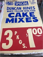 Vintage Paper Grocery Store Display Duncan Hines
