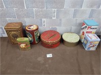Vintage and antique tin collection