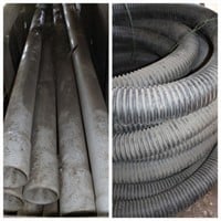 6" Water Line Pipe, Blk. Corrugated Pipe & Fitting
